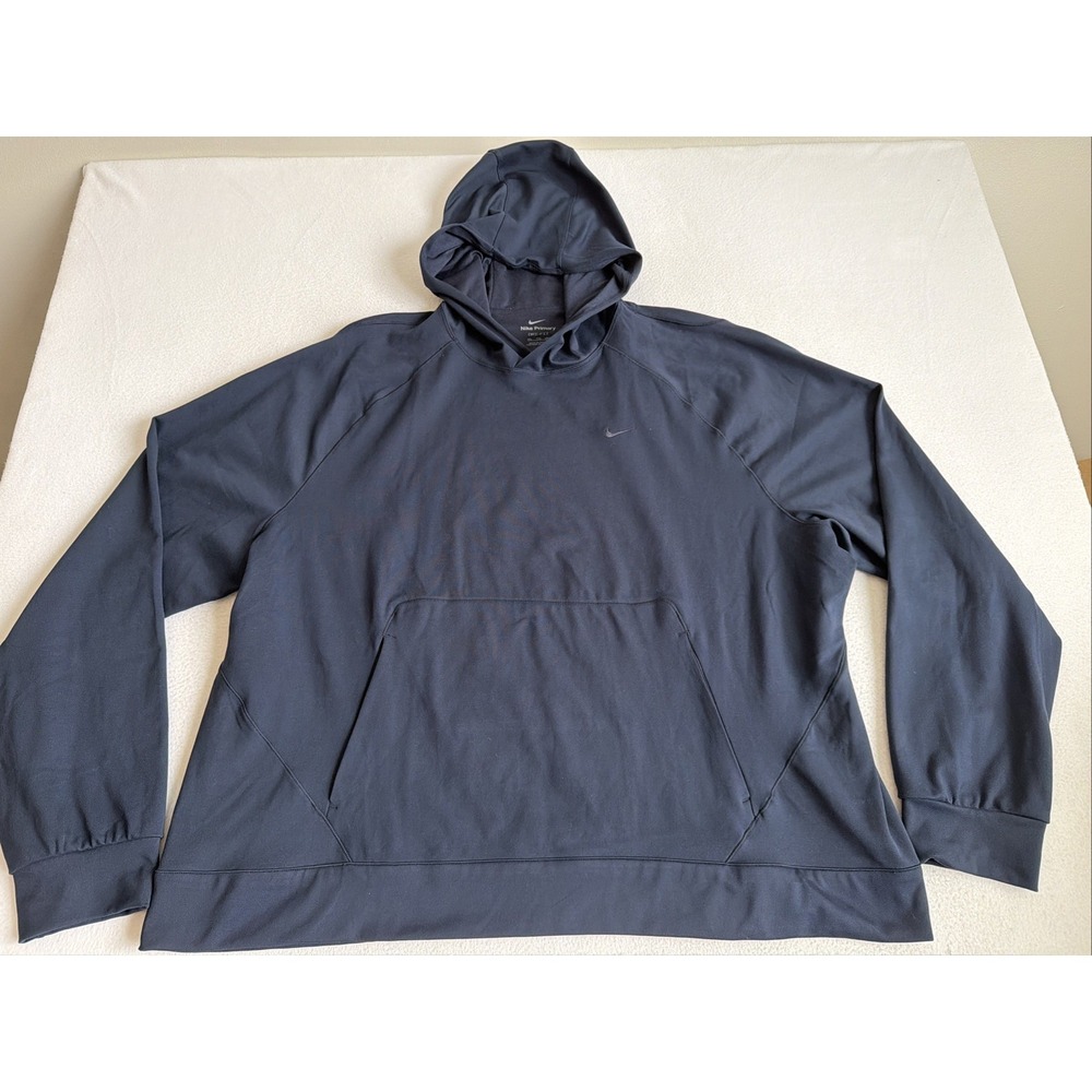Nike Primary Dri-FIT Pullover Hoodie Mens XXL Navy Blue II1304-451 NEW